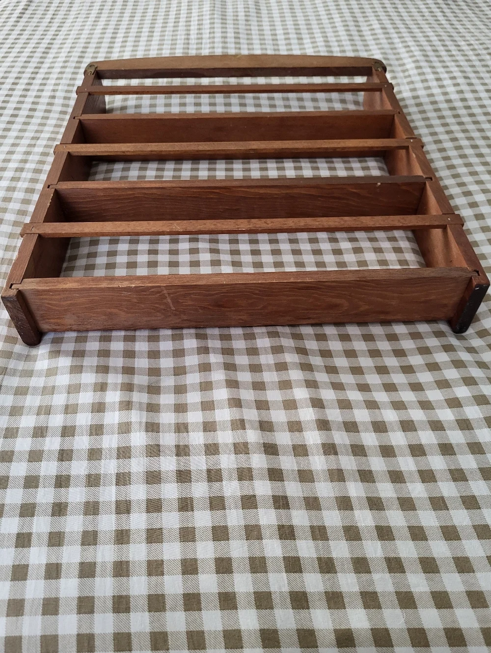 Vintage McCormick/ Schilling Wooden Spice and Herb Rack, 3 Tiered, Wall Mounted